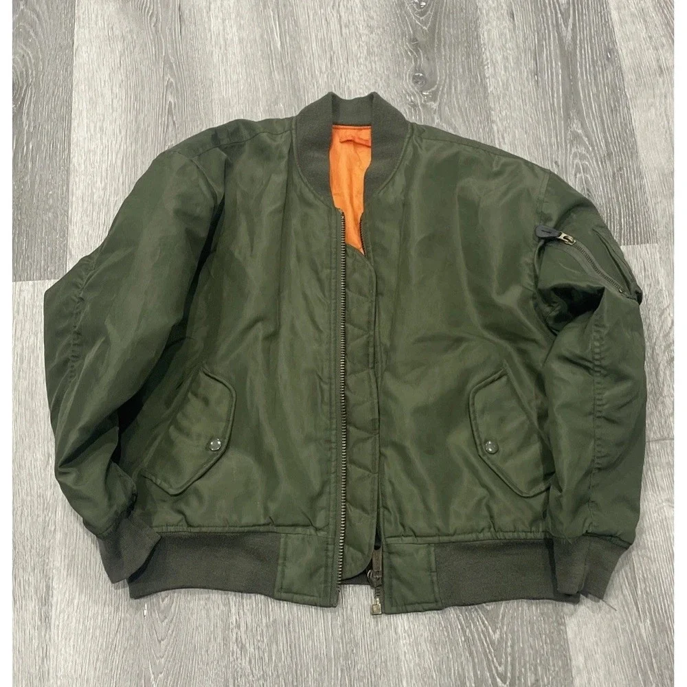 Northern Explosion NXP GST F-14 Operator Green Flight Bomber Jacket MA-1‎ Size M